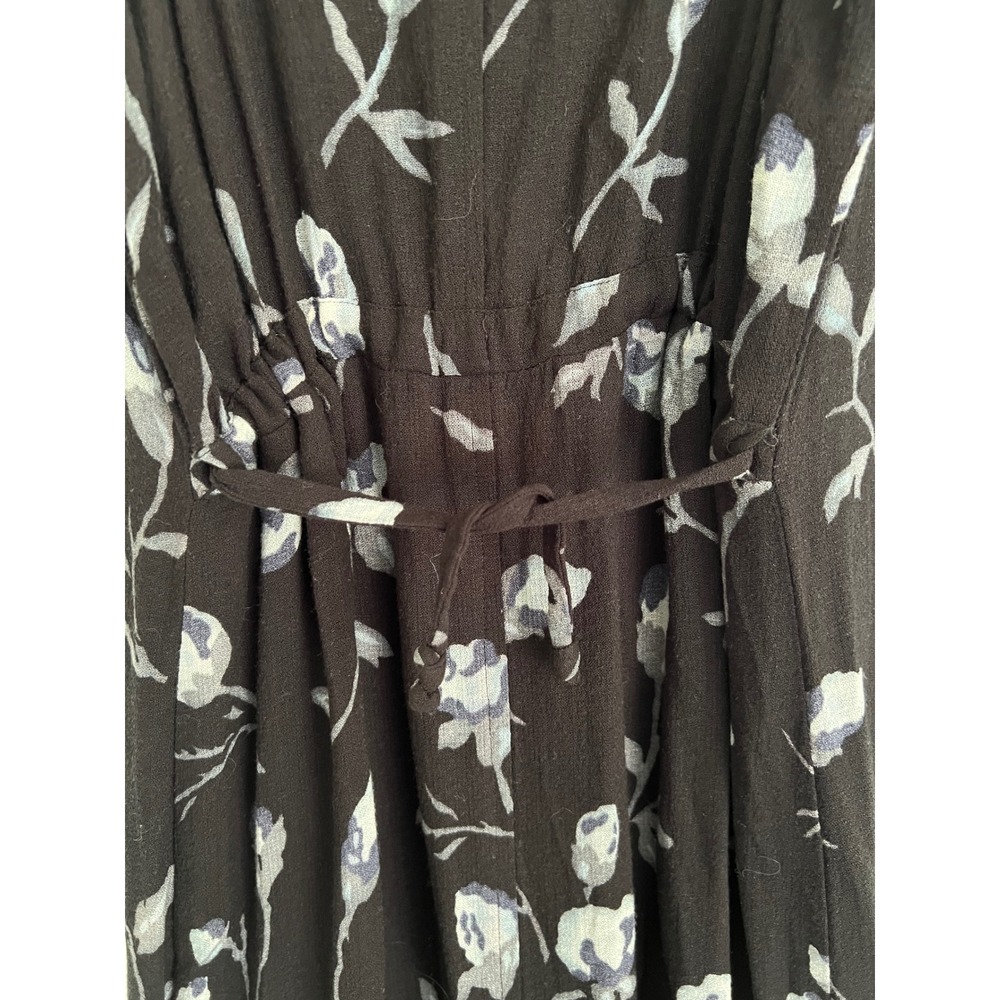 Vintage Y2K Dark Floral Slip Dress Black Gray Grunge 90s Whimsigoth Fairy Size 2 - Picture 9 of 10